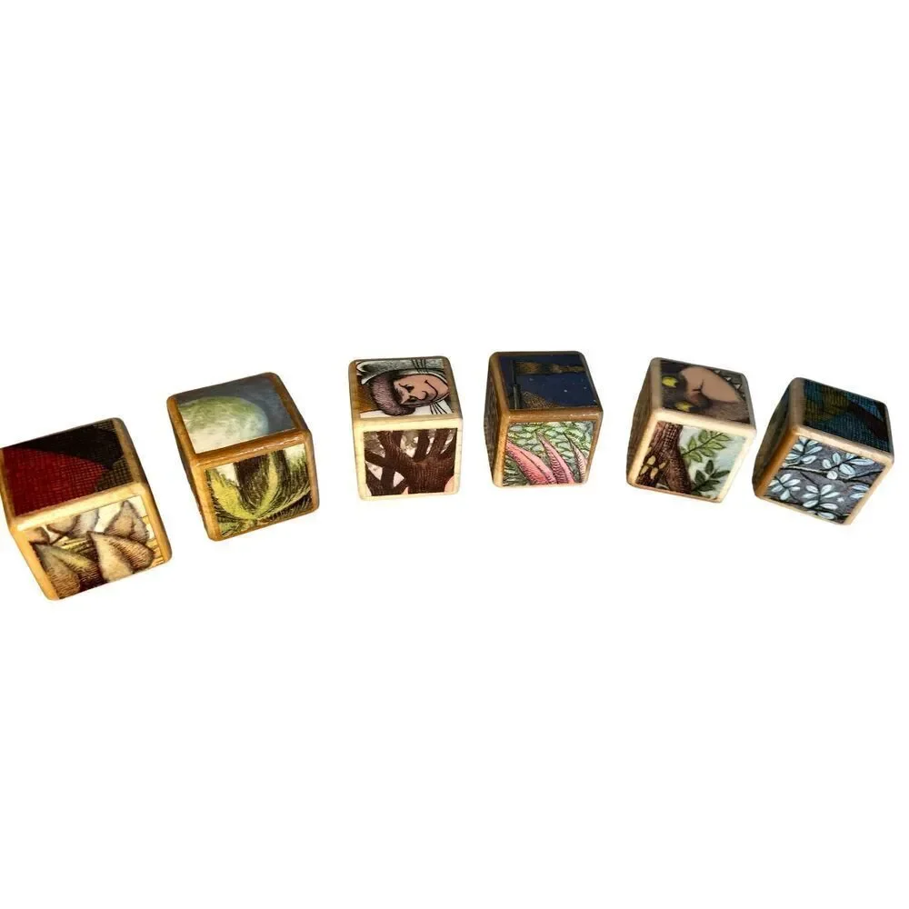 Where the Wild Things Are Wooden Blocks: Storybook Nursery Decor Set of 6